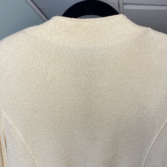 St John Collection Knit Yellow 3/4 Sleeve Blazer Zipper Closure Size 12 - Picture 7 of 12